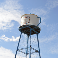 Nordic Sticker: Lindstrom Swedish Coffee Pot Water Tower (3 x 4 Inches)