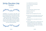 Recipe card for Sticky Chocolate Cake (Kladdkaka), featured in "Little Book of Fika" by Lynda Balslev, with ingredients, steps, and a dessert description, perfect for enjoying during a Swedish coffee break.