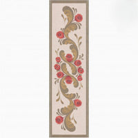 Runner: "Karin" Swedish Flowers 100% Organic Cotton Table Runner by Ekelund Master Weavers Made in Sweden