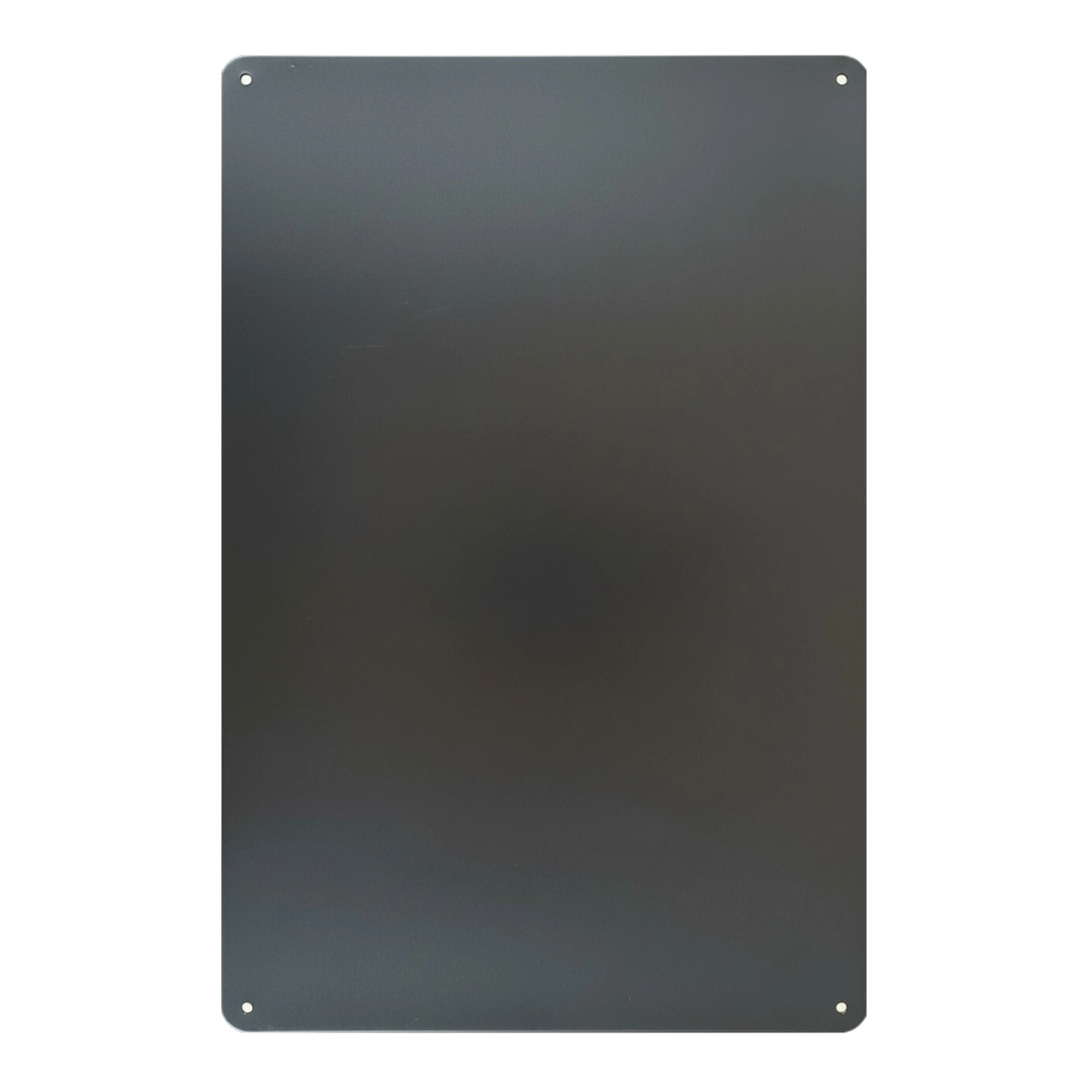 Rectangular Nordic metal sign with rounded corners and four mounting holes, displayed on a white background.