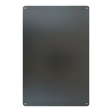 Rectangular Nordic metal sign with rounded corners and four mounting holes, displayed on a white background.
