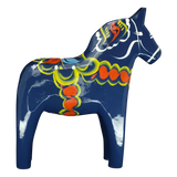 Dala Horse: Blue Swedish Dala Horse Dark Blue | Handcrafted by Nils Olsson in Sweden