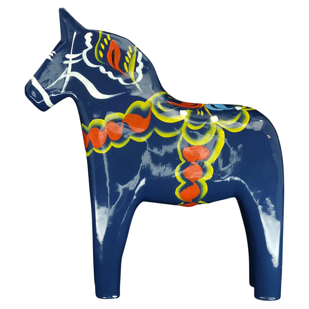 Dala Horse: Blue Swedish Dala Horse Dark Blue | Handcrafted by Nils Olsson in Sweden