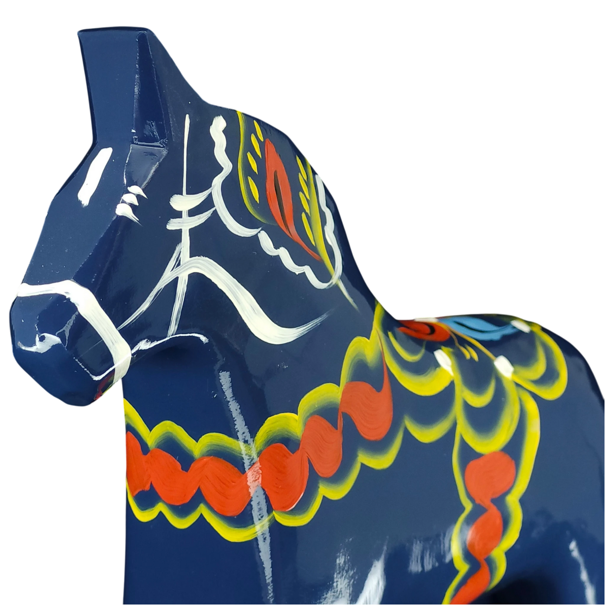 Dala Horse: Blue Swedish Dala Horse Dark Blue | Handcrafted by Nils Olsson in Sweden