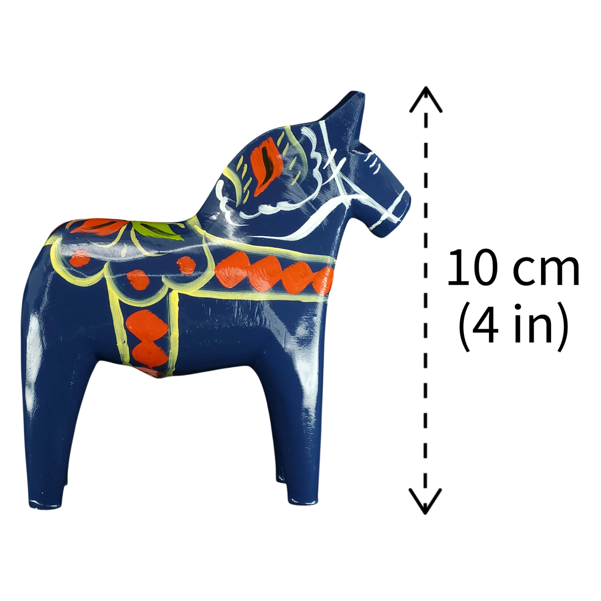 Dala Horse: Blue Swedish Dala Horse Dark Blue | Handcrafted by Nils Olsson in Sweden