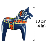Dala Horse: Blue Swedish Dala Horse Dark Blue | Handcrafted by Nils Olsson in Sweden