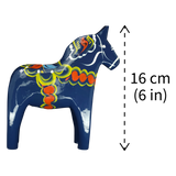 Dala Horse: Blue Swedish Dala Horse Dark Blue | Handcrafted by Nils Olsson in Sweden