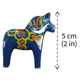 Dala Horse: Blue Swedish Dala Horse Dark Blue | Handcrafted by Nils Olsson in Sweden