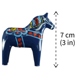 Dala Horse: Blue Swedish Dala Horse Dark Blue | Handcrafted by Nils Olsson in Sweden