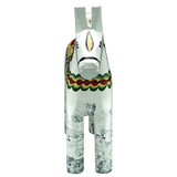 Dala Horse: Antique Inspired White with Gray Feet Dala Horse | Nils Olsson | Handcrafted in Sweden (17 cm / 6.7 in)