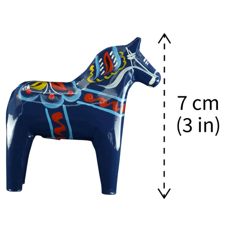 Dala Horse: Dark Blue Swedish Dala Horse | Handcrafted by Nils Olsson in Sweden