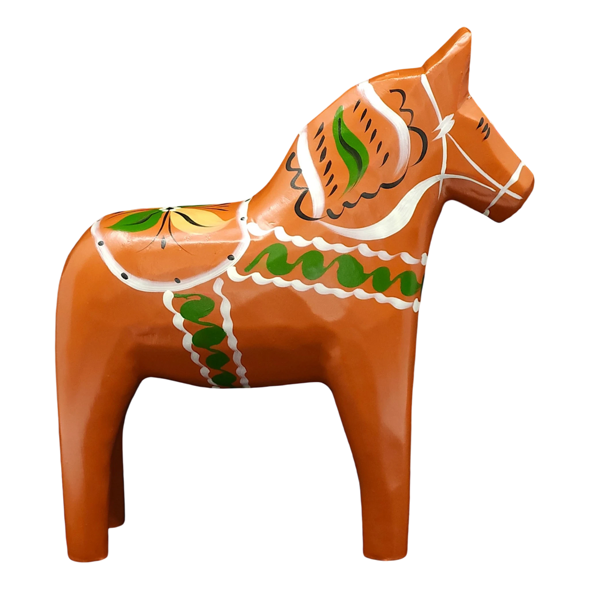 Dala Horse: Old Red Swedish Dala Horse "Gammelröd"  | Nils Olsson | Handcrafted in Sweden (16 cm / 6 in)