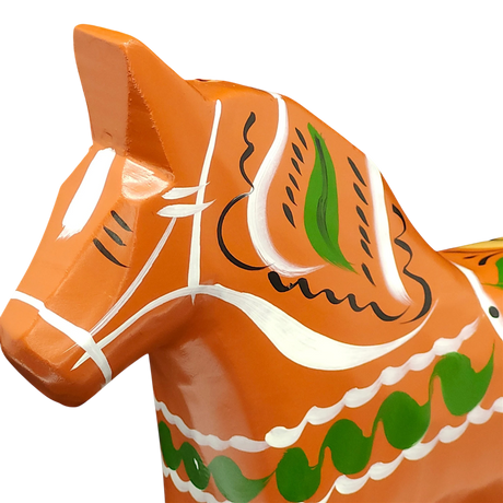 Dala Horse: Old Red Swedish Dala Horse "Gammelröd"  | Nils Olsson | Handcrafted in Sweden (16 cm / 6 in)