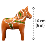 Dala Horse: Old Red Swedish Dala Horse "Gammelröd"  | Nils Olsson | Handcrafted in Sweden (16 cm / 6 in)