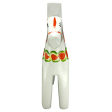 Dala Horse: White Swedish Dala Horse with Multi-Color Kurbits | Handcrafted by Nils Olsson in Sweden