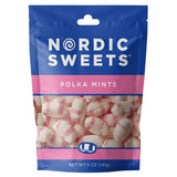 The Bundle: Nordic Sweets 4-Pack – A Classic Scandinavian Candy Sampler features a variety of authentic Scandinavian candies, including red and white striped mints, perfect for any candy lover. Net weight: 5 oz (141g) per pack.