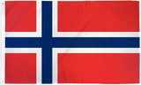 The Flag: Norway Flag – Polyester National Flag (2x3) displays a blue cross outlined in white on a red background, made from durable polyester material.