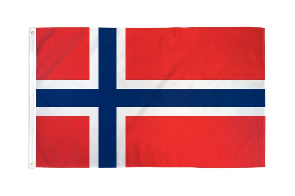 The Flag: Norway Flag – Polyester National Flag (2x3) is weather-resistant, featuring a blue cross outlined in white on a red background, made from durable polyester for enduring national pride.