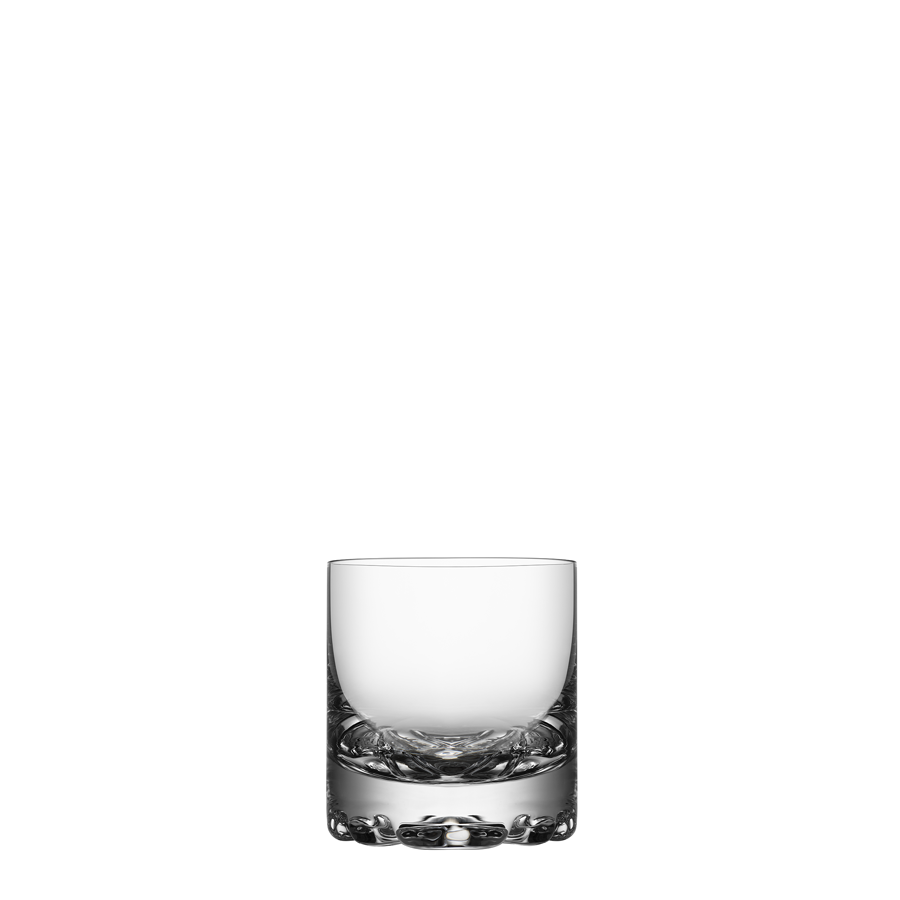 The Orrefors: Erik Old Fashioned 8.5oz glass, featuring a thick base and ideal for whiskey lovers, is showcased against a white background in this 4-pack set.