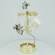 Candle Holder:  Pluto Design Gold Flying Angels Rotary Candle Holder