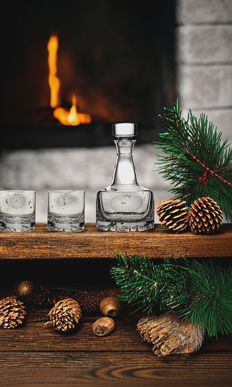 Orrefors: Erik 3-Piece Set - 26oz Decanter and Two 12oz Double Old Fashioned Glasses