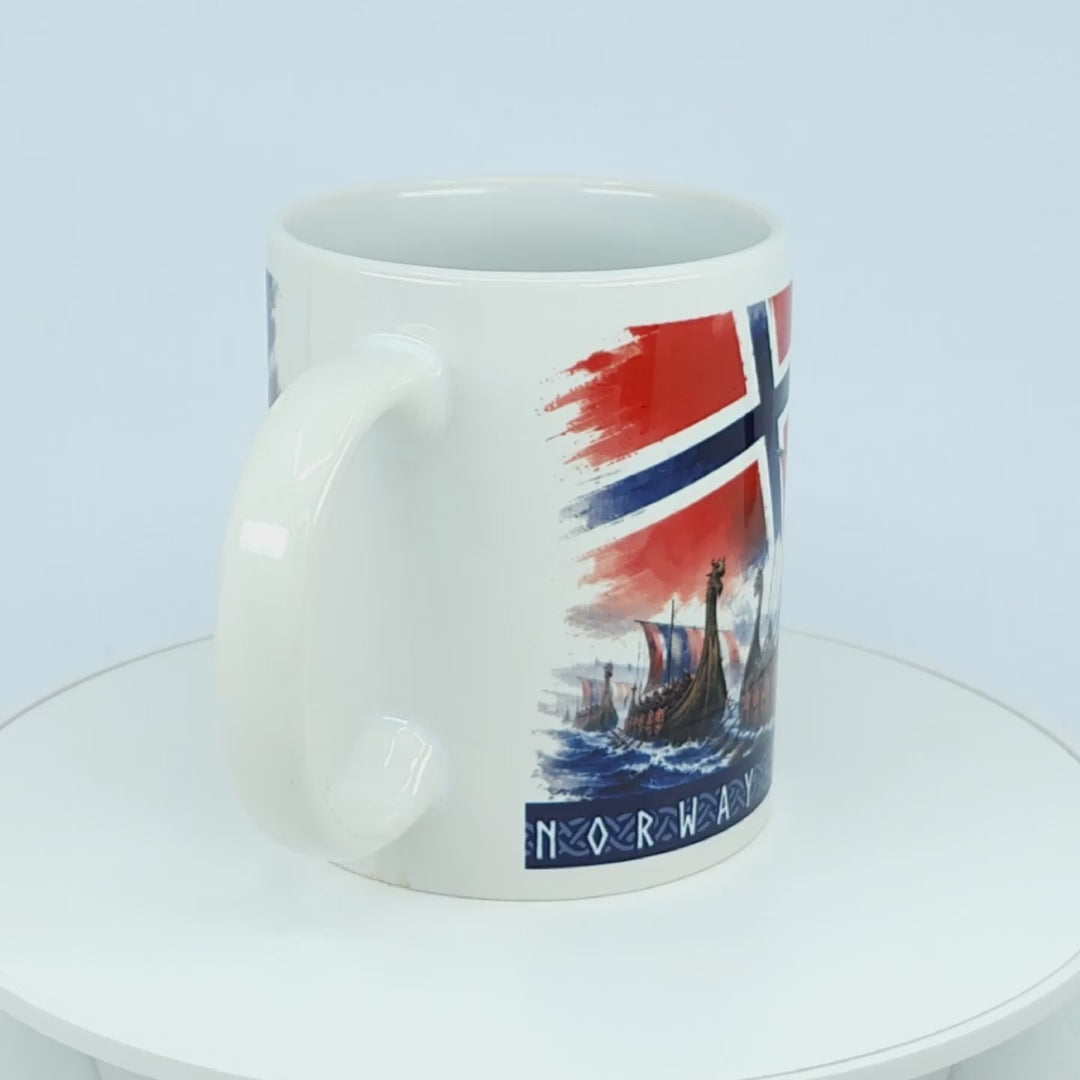Norway Soccer Coffee Cup Mug – Viking Longship Fan Mug