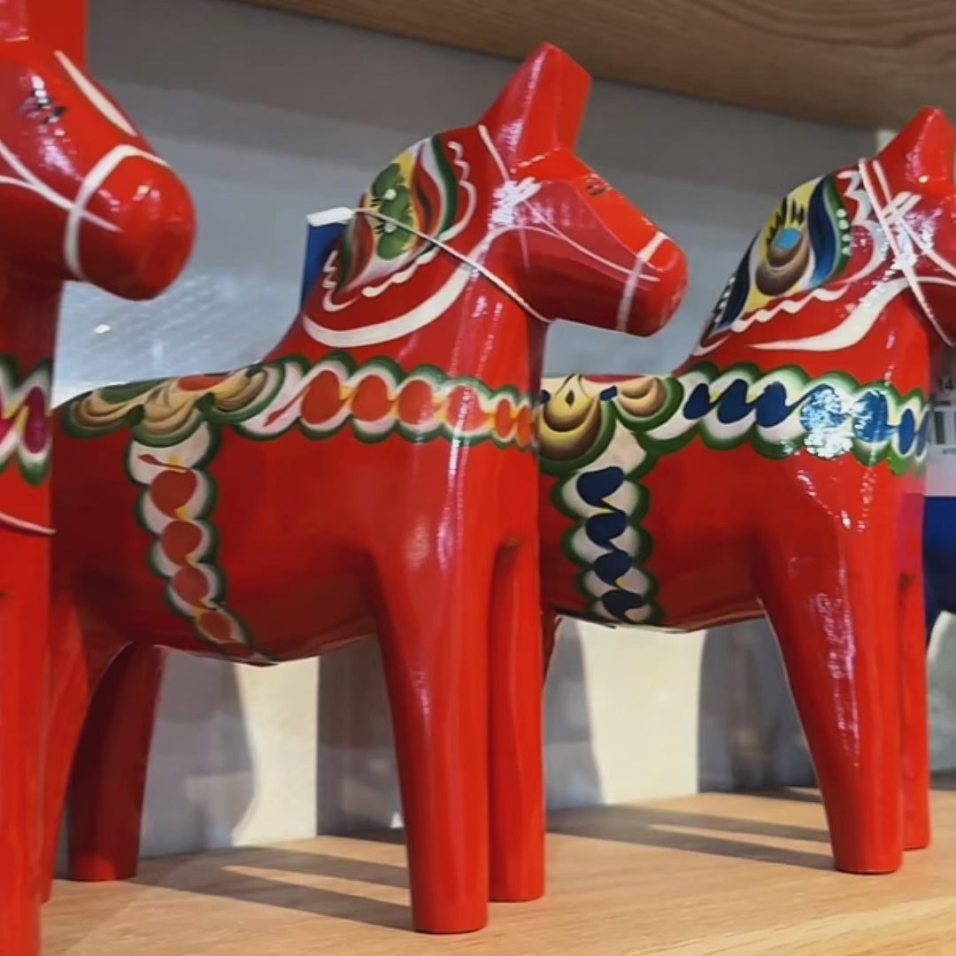 Dala Horse: Red Swedish Dala Horse –  Handcrafted in Sweden Figurine (Multiple Sizes)