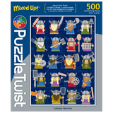 Puzzle box featuring cartoon Vikings holding spatulas and whisks, with the title “Culinary Warriors” and 500 pieces indicated on the front.