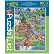 PuzzleTwist 1000-piece puzzle box with a colorful illustrated map of Minnesota, showing state landmarks, icons, and characters. Text reads “Minnesota Spirit.”.