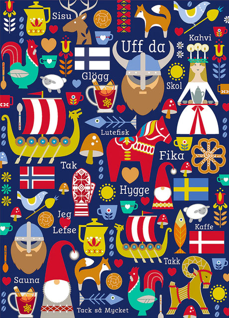 Puzzle: Nordic Love 1000 Piece "Something's Amiss!" PuzzleTwist Jigsaw Puzzle by Cindy Lindgren
