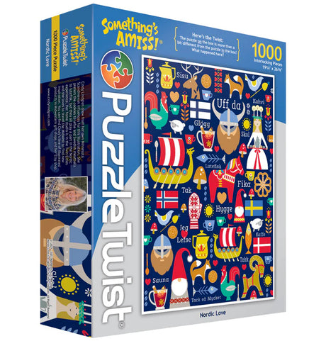 Puzzle: Nordic Love 1000 Piece "Something's Amiss!" PuzzleTwist Jigsaw Puzzle by Cindy Lindgren