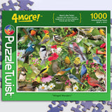 Puzzle: Winged Wonders 1000 Piece "4More!" PuzzleTwist Jigsaw Puzzle by Mike Lentz