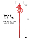 Garden Stake: Red Troll Garden Stake (30" Height)