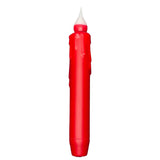 A single red marker pen stands upright with a white tip against a white background, reminiscent of the minimalist look of the Hand-Dipped Beeswax 7 Tapered LED Light Candle.