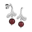 Introducing our Lingonberry Silver Earrings, featuring a unique Scandinavian design. These silver earrings showcase a delicate leaf motif paired with dangling red spheres resembling lingonberries, making them a standout piece from Finnfeelings jewelry.