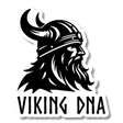 Black and white illustration of a Viking with a horned helmet and long beard, facing right, with the words “VIKING DNA” in bold, stylized font beneath the image. The Nordic Sticker: Viking DNA Sticker – Unleash Your Inner Warrior (3.45 x 4 Inches) from Swedish Gift Store is perfect for expressing your heritage or adding to your Nordic Stickers collection.