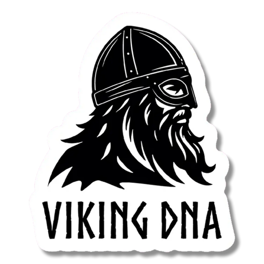Sticker: Viking DNA Sticker with Period Accurate Helmet (3.45" x 4")
