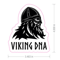 Sticker: Viking DNA Sticker with Period Accurate Helmet (3.45" x 4")
