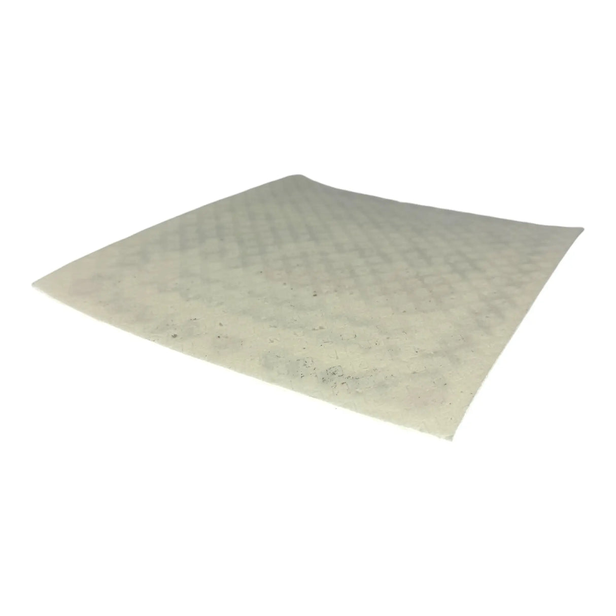 The Swedish Gift Store’s Dishcloth: Swedish Fika Traditional Swedish Dishcloth is a white, rectangular cloth with a textured grid pattern, shown angled against a plain background. Thin and flexible, it brings Scandinavian charm to your kitchen.