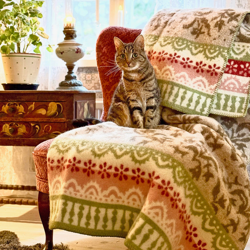 Blanket: Kerstin Landstrom The Croft "Ullfilt Torpet" Swedish Wool Blanket 51x71 inches