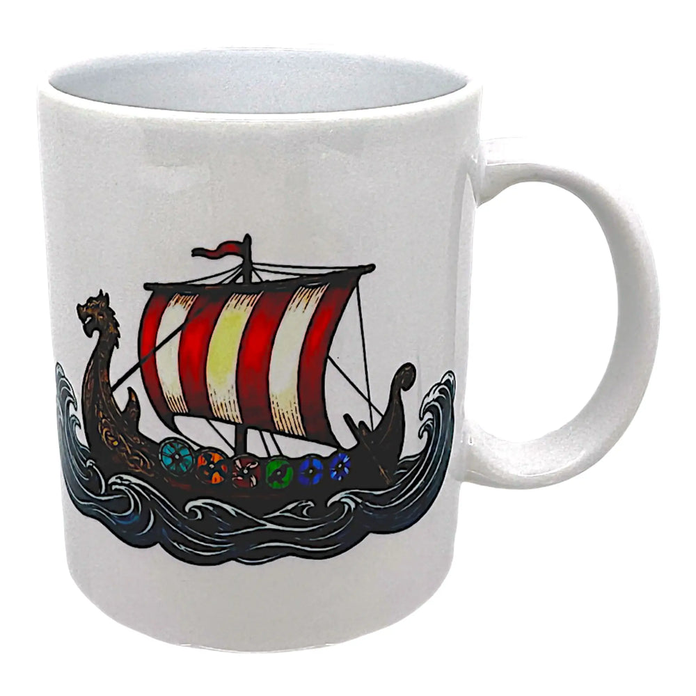 Mug: Viking Longship Mug | 11 oz Ceramic Coffee Mug | Swedish Gift Store