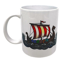 Mug: Viking Longship Mug | 11 oz Ceramic Coffee Mug | Swedish Gift Store