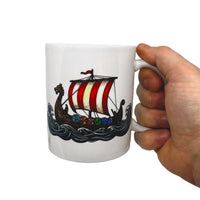 Mug: Viking Longship Mug | 11 oz Ceramic Coffee Mug | Swedish Gift Store