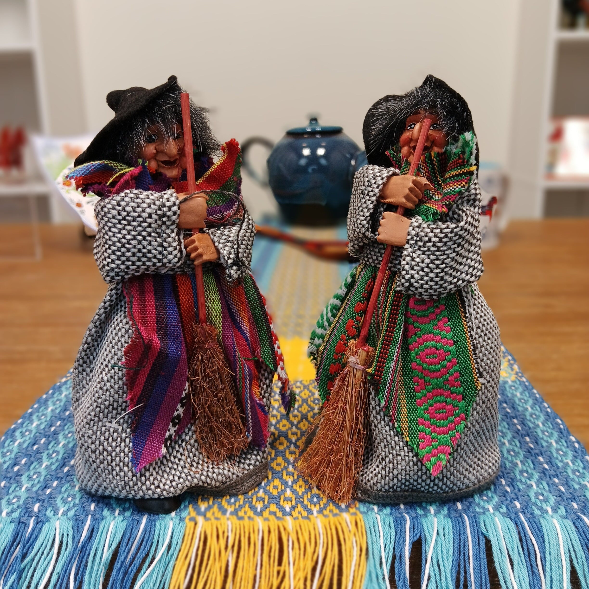 Yasmina Purple and Green witches on a table