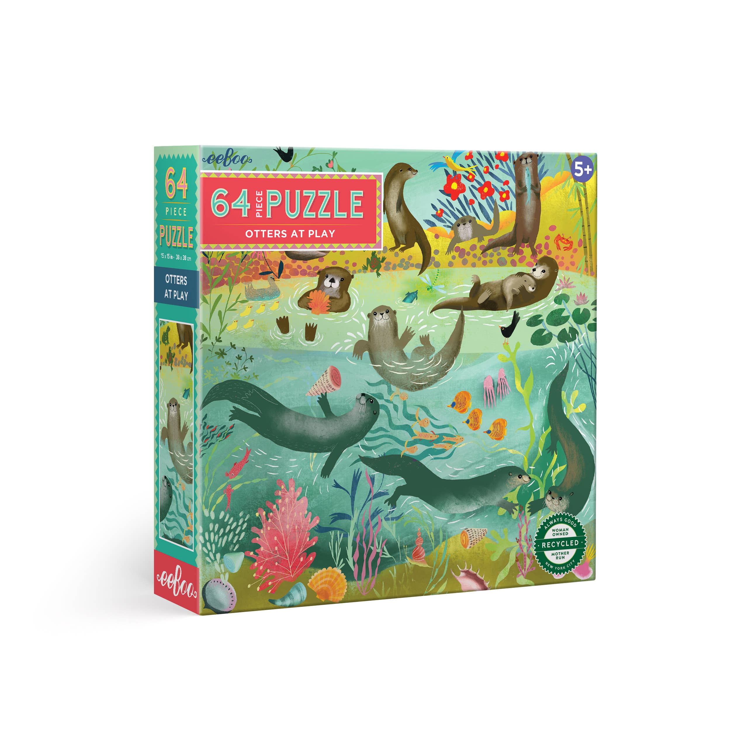 Puzzle: Otters at Play (64 Pieces)