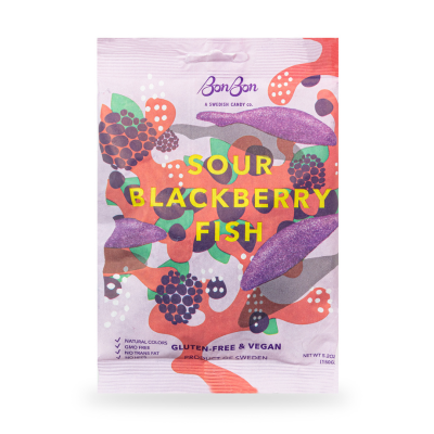 Candy: Bon Bon - Sour Blackberry Fish (150g)