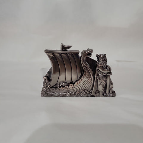 Figurine: Pewter Viking Ship Note Holder