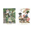 The Card Pack: Forrest Gnomes Mini Gift Cards by Koustrup & Co includes 10 cards and envelopes featuring two charming illustrated images of gnomes in nature—one in a pine tree, the other among birds, apples, and mushrooms.