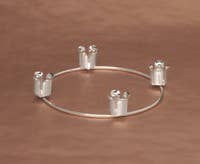 Candle Holder: Advent Taper Candle Ring - Chrome Finish, 8" Diameter