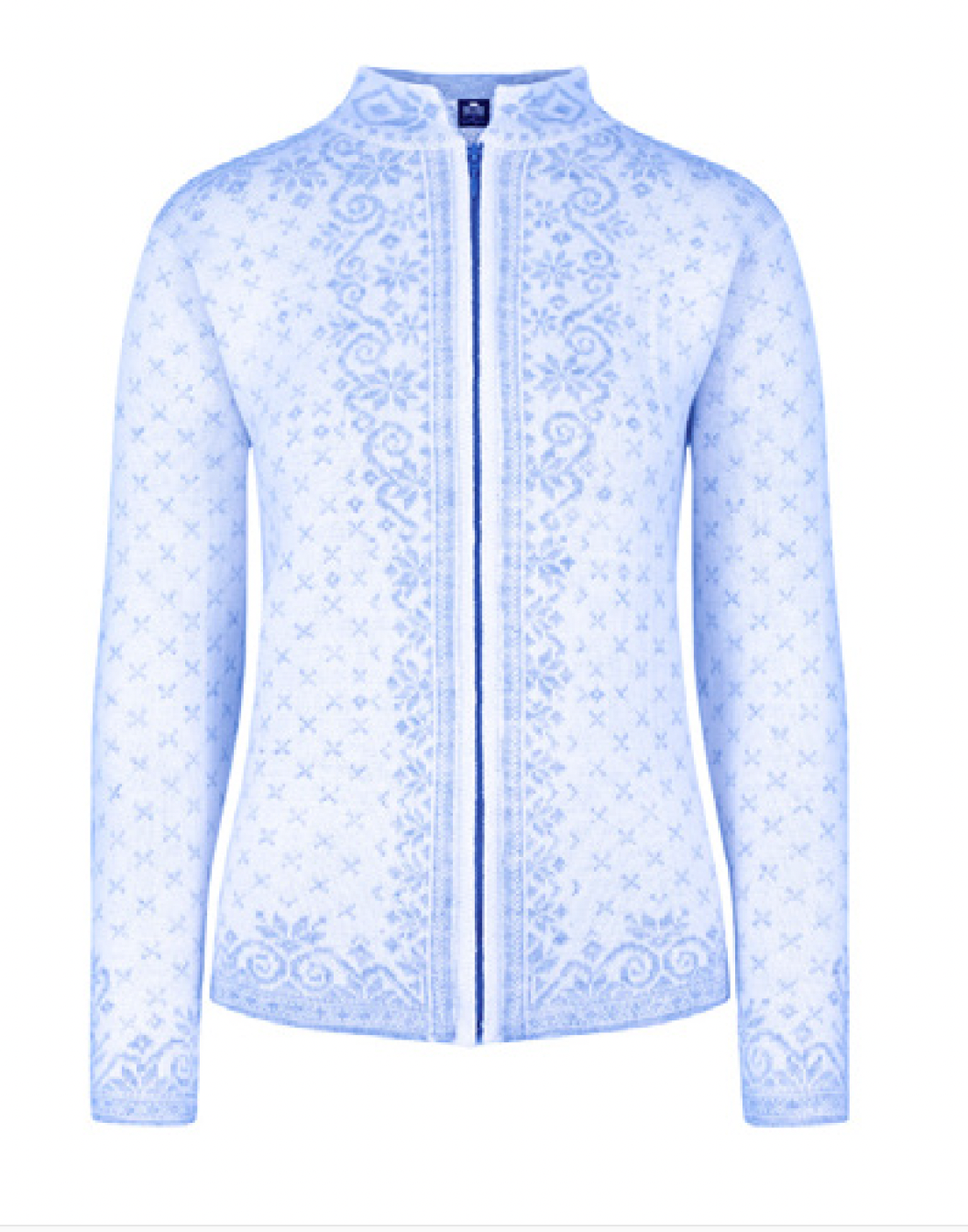 Sweater: Eva Wool Cardigan Off-White-Blue